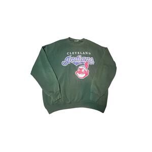 Vintage Nutmeg Cleveland Indians 90s crewneck over sized sweater large logo face